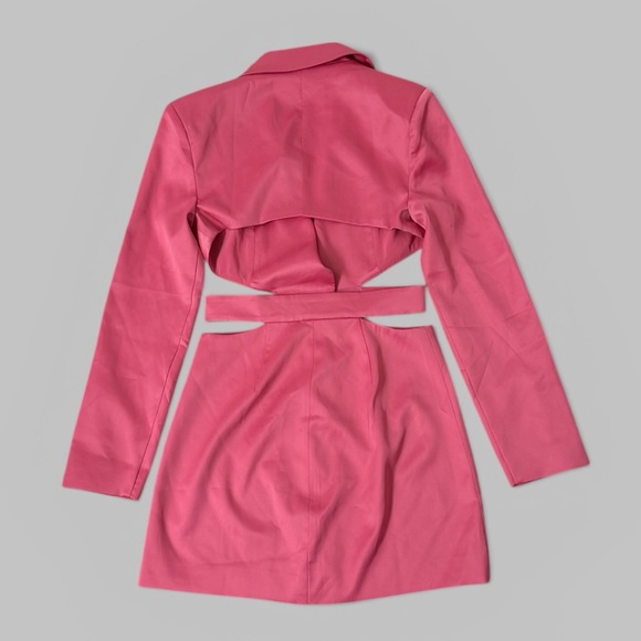 For Love & Lemons Marie Blazer Pink Mini Dress - Picture 9 of 14